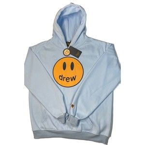 drew house mascot hoodie sea blue large bieber sweatshirt Rare